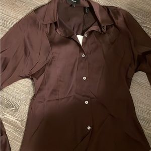 Theory Purple Button Down